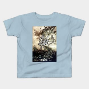 Mischievous Fairies - Peter Pan in Kensington Gardens - Arthur Rackham Kids T-Shirt